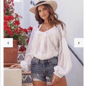 Lace boho blouse from Free People